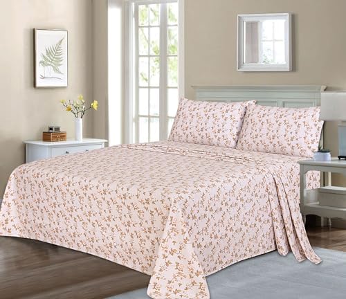 RUVANTI Flannel Sheets Set Queen Size, Dazzale