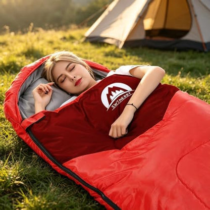 SWTMERRY Sleeping Bag 3 Seasons (Summer, Spring, Fall) Warm & Cool Weather - Lightweight,Waterproof Indoor & Outdoor Use for Kids, Teens & Adults for Hiking and Camping