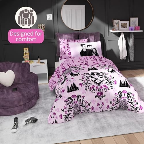 Twilight The Saga Bedding Set, Twin Size 5 Piece Reversible Comforter and Sheet Set with Sham, (Officially Licensed Product) by Franco