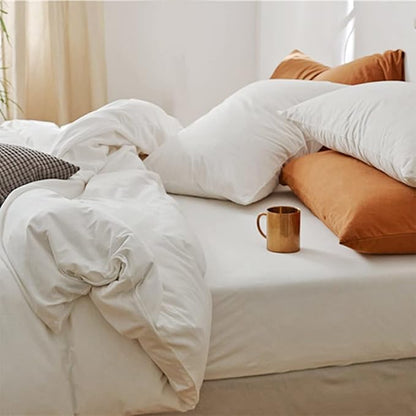 ETDIFFE White Queen Size Comforter, 3 Piece Aesthetic Modern Bedding Set - Soft & Lightweight All Season Microfiber Down Alternative Bed Comforter with 2 Pillow Shams for Women Men