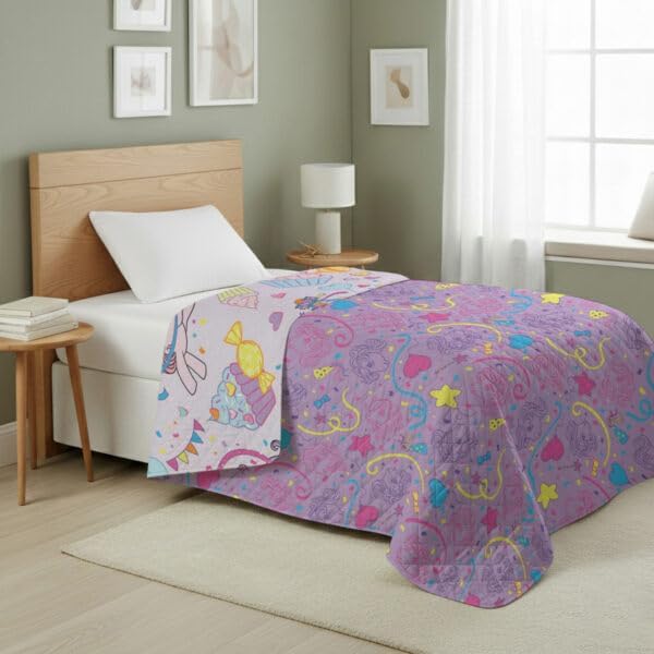 Northwest My Little Pony Pony Party Quilted Blanket, Comfy Throw, Adults Boys Girls, Soft Lightweight Bedding for Bed, or Couch, 60 x 80 inches