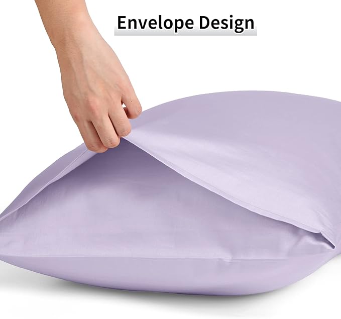 Warmstar Cotton Body Pillow Cover 1 Pack, 600 Thread Count Body Pillow case 20"x54", Long Body Pillow Case Cover Soft Breathable with Envelope Closure,Lavender