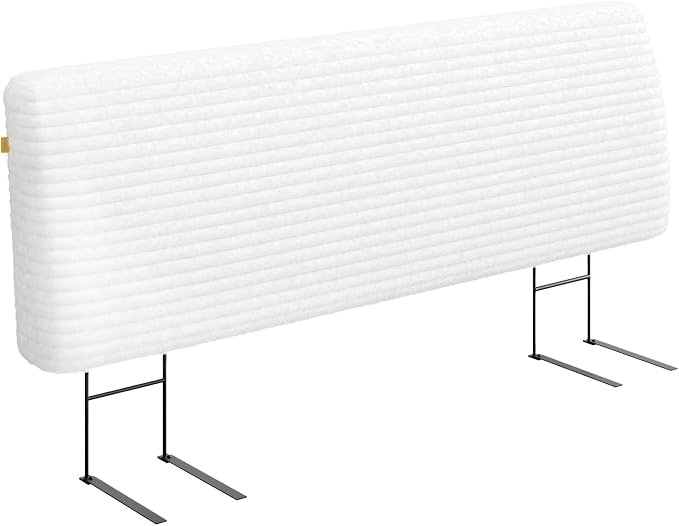 4.7" Upholstered Headboard for Queen Size Bed, Height Adjustable and Ergonomic Headboard, Easy Assemble, Sturdy and Durable, Corduroy, White