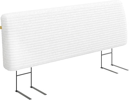 4.7" Upholstered Headboard for Queen Size Bed, Height Adjustable and Ergonomic Headboard, Easy Assemble, Sturdy and Durable, Corduroy, White