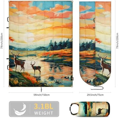 Camping Blanket Puffy Camp Blanket Large Outdoor Blanket