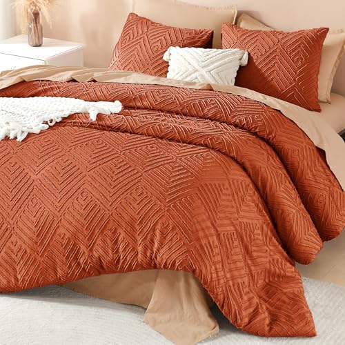 Litanika Full Size Comforter Set, 3 Pieces Tufted Boho Bedding Set