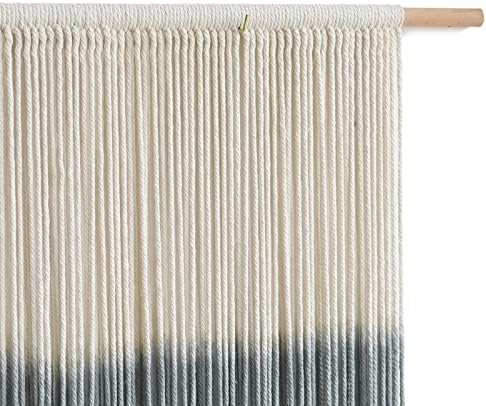 Macrame Wall Hanging Grey Dip Dye Large Boho Fiber Wall Art Decor 57"W*35"L