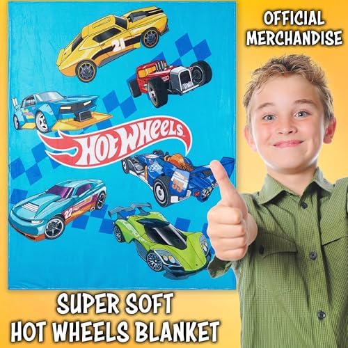 Get Trend Hot Wheels Soft Fleece Throw Blanket for Boys, Kids, 51x59 in