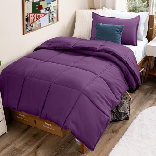 Bare Home Comforter Set - 1800 Ultra Soft (Twin/Twin XL, Plum)