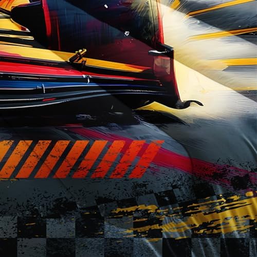 F1 Race Car Comforter Set Full for Boys，Boys Full Size Bedding Set Race Car，with 1 Comforter with 2 Pillow Case，F1 Race Car Themed Bedroom Decor