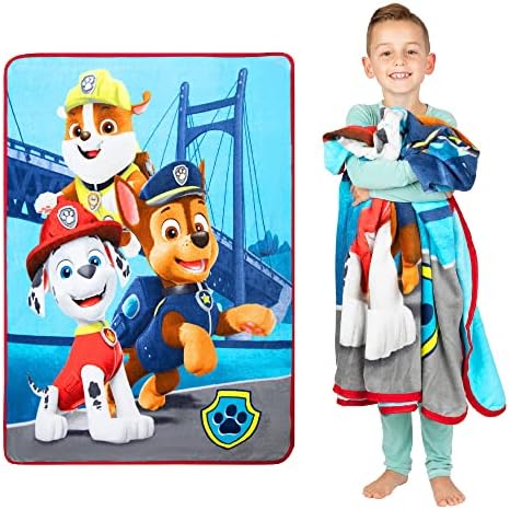 Franco Kids Bedding Super Soft Micro Raschel Throw, 46 in x 60 in, Paw Patrol