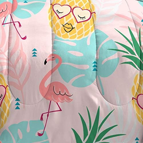 dream FACTORY Pineapple Comforter Set, Full, Pink,2A863602PK