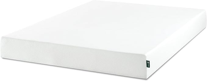 Zinus 8 Inch Full Green Tea Memory Foam Mattress [New Version], Fiberglass Free, Medium Firm Feel, Zoned Pressure Relief, Certified Safe Foams & Fabric, Mattress in A Box