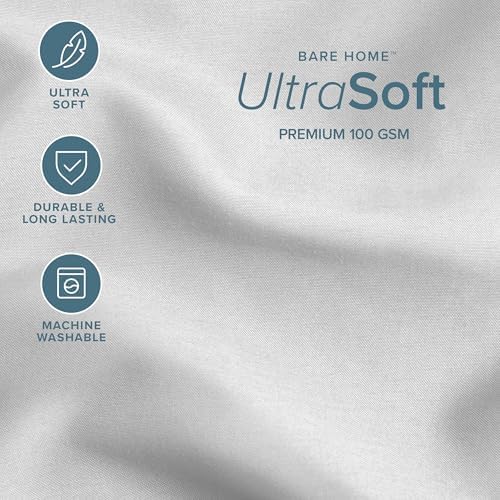Bare Home Queen Comforter Set - 1800 Ultra Soft (Queen, Cloud Grey)