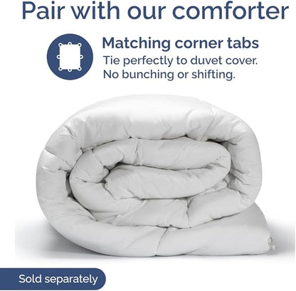 Duvet Cover Twin/Twin XL Size Set - Extra Soft Twin/Twin XL Duvet Cover 68" x 90" with 1 Pillow Sham - Hotel Luxury, Easy Care, Fade Free w/ Zipper Closures & Ties - Comfy & Breathable (Blue Stripes)