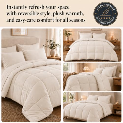 Anluoer Full Size Comforter Sets, 7 Piece Bed in a Bag Full Bedding Sets