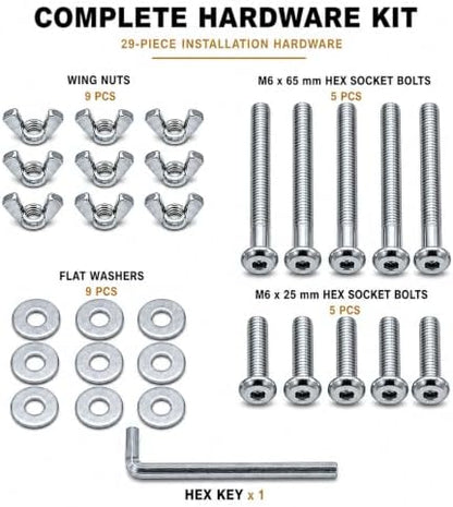 Yuleimy Right Angle Headboard Brackets for Metal Bed Frame, Black, 2 Pack