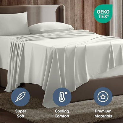 Nestl King Sheet Set - Bed Sheets - Off White - 4-Piece Deep Pocket