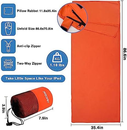 JAICOM Sleeping Bag Liner, Travel Sheets Ultralight Summer Sleeping Bag