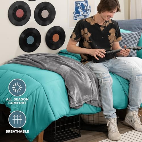 Bare Home Comforter Set - 1800 Ultra Soft (Twin/Twin XL, Turquoise)