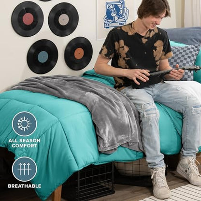 Bare Home Comforter Set - 1800 Ultra Soft (Twin/Twin XL, Turquoise)
