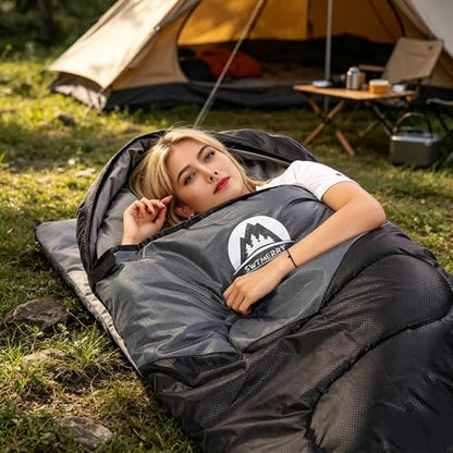 SWTMERRY Sleeping Bag 3 Seasons (Summer, Spring, Fall) Warm & Cool Weather - Lightweight,Waterproof Indoor & Outdoor Use for Kids, Teens & Adults for Hiking and Camping