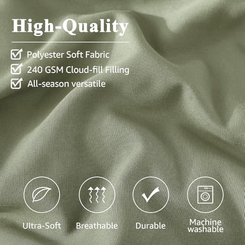 Full Size Comforter Sets-7 Pieces Sage Soft Bed in a Bag Full Bedding Sets