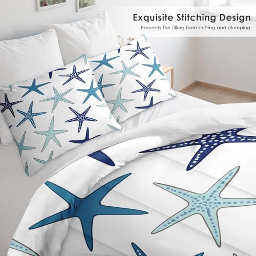 Pamnest Twin Comforter Set, 2 Pieces Coastal Nautical Bedding, All Season