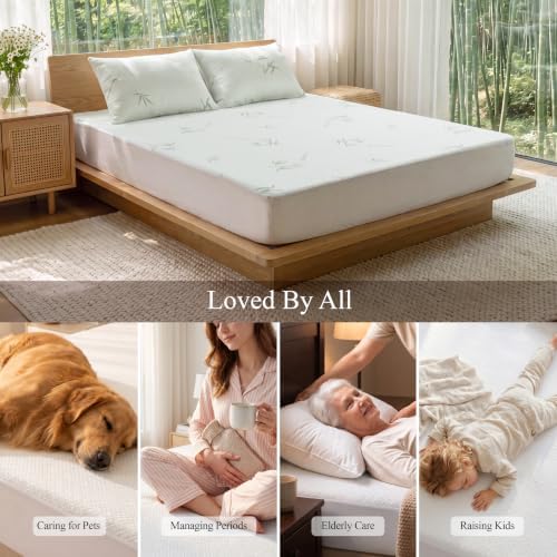 Twin Size Mattress Protector Waterproof Bamboo Rayon