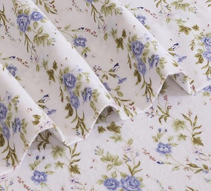 RUVANTI Flannel Sheets Queen Size, Sand Rose