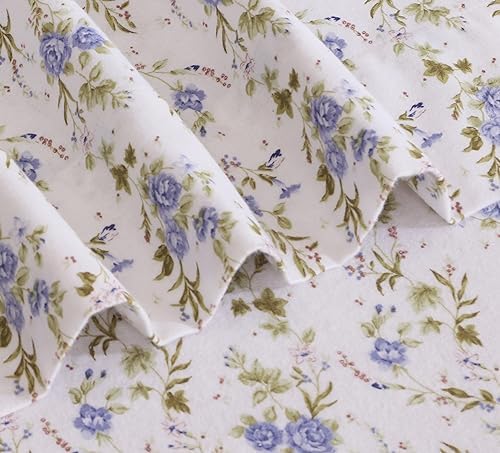 RUVANTI Flannel Sheets Full Size, Sand Rose