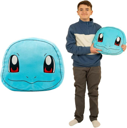 Pokemon Squirtle Decorative Plush Pillow – Anime Bedding Accent for Kids – Super Soft, One Size – (Officially Licensed Product) by Franco