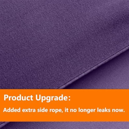 TAIMIT Purple Twin Size Comforter Set - 5 Pieces, Bed in a Bag Bedding Sets with All Season Soft Quilted Warm Fluffy Reversible Comforter,Flat Sheet,Fitted Sheet,1 Pillow Shams,1 Pillowcases