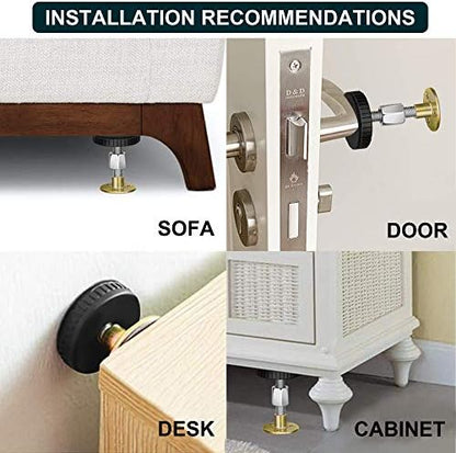 Krisler Adjustable Threaded Bed Frame Anti-Shake Tool for Bed, Headboard stoppers, Bedside Headboards Prevent loosening Anti-Shake Fixer, 4pc, 30-112mm, Easy Install