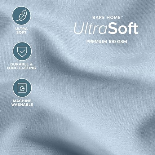 Bare Home Full Comforter Set - 1800 Ultra Soft (Full, Dusty Blue)
