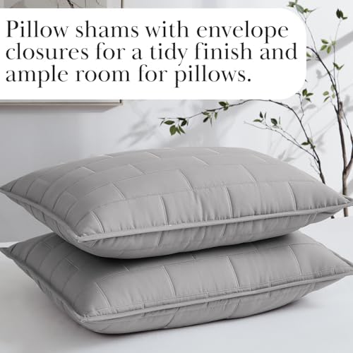 6-Piece Daybed Quilted Cover Set Shams bed skirt Twin Bedding Steel Grey