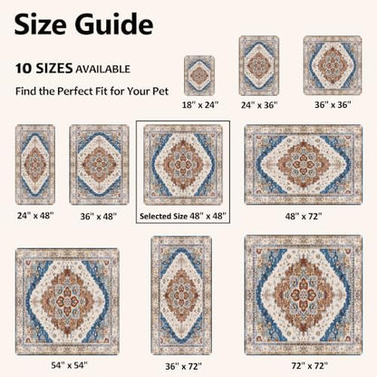 Washable Pee Pads for Dogs, Reusable Puppy Potty Training Pads, Ultra-Absorbent Thick Waterproof Leak-Proof Non-Slip Pads & Mat for Crate, Playpen, Floor, Whelping & Housebreaking , 2 Pack 48"x48"