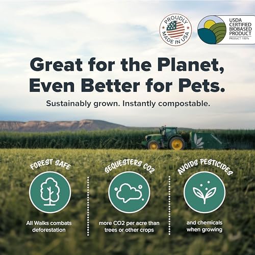 All Walks | Hemp Bedding for Small Animals 18.5L (3.7 LBS) | Low Dust, Odor Control, Highly Absorbent, Natural Cage Bedding for Rabbits, Hamsters, Guinea Pigs, Birds, and More