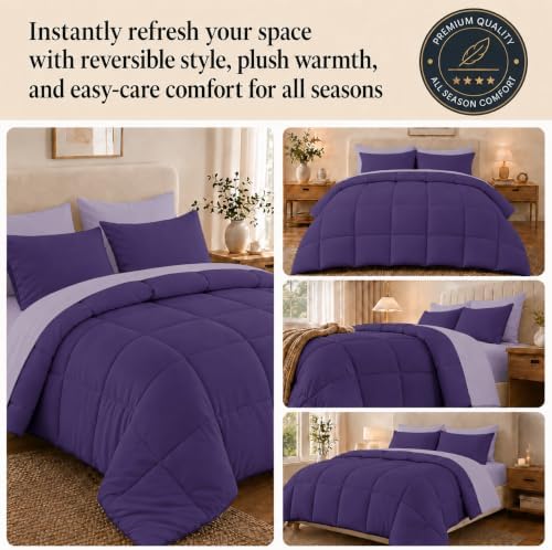 Anluoer Full Size Comforter Sets, 7 Piece Bed in a Bag Full Bedding Sets