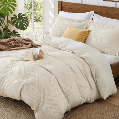 JOLLYVOGUE Duvet Cover King, 3-Piece, Ultra Soft Pre-Washed Microfiber