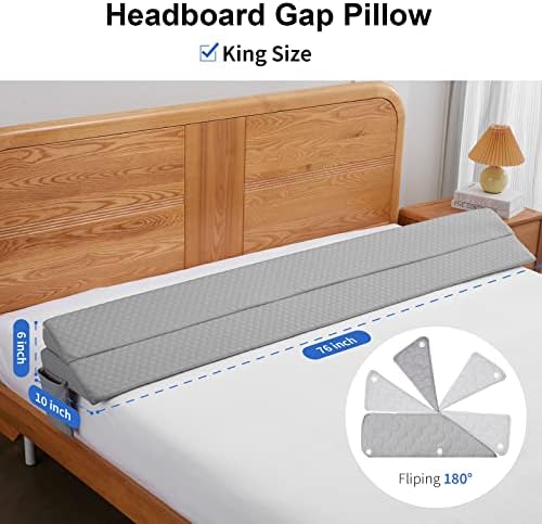 EUHAMS King Bed Wedge Pillow, Mattress Gap Filler for Headboard