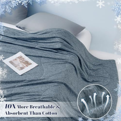PHF Cooling Comforter, Rayon from Bamboo Soft Breathable Quilted Blanket