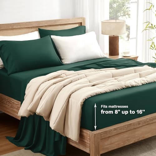 Andency California King Sheets Set 100% Viscose Derived from Bamboo