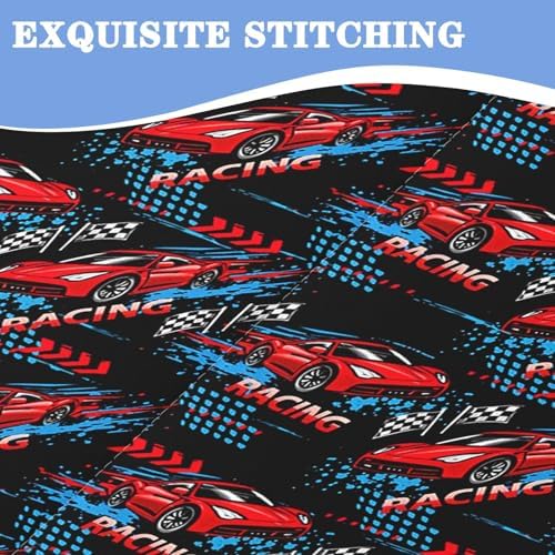 Nesker Racing Cars Twin Zipper Bedding for Boys, 3-Piece-All-in-one