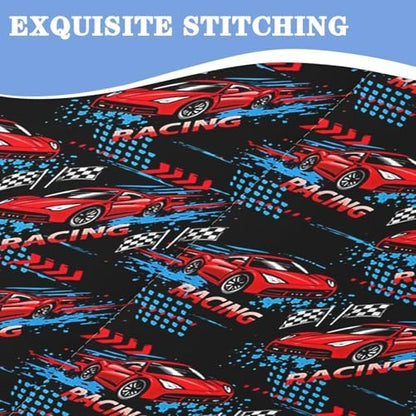 Nesker Racing Cars Twin Zipper Bedding for Boys, 3-Piece-All-in-one