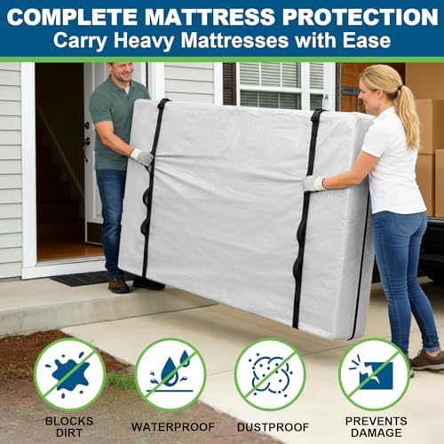 TICONN Mattress Bags for Moving, Heavy Duty Mattress Cover Storage Bag