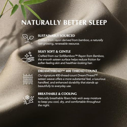 EverGrace 100% Rayon from Bamboo Duvet Cover Set, Queen Size, Mocha Brown