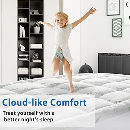SakuraHome Twin Size Mattress Topper,Extra Thick Pillow Top Mattress Pad