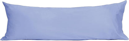 Sunflower Body Pillowcase 100% Cotton Long Pillow Cover/Case Envelope Closure 1 Pack, 20×54 inches Purplish Blue, Soft and Breathable