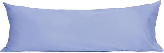 Sunflower Body Pillowcase 100% Cotton Long Pillow Cover/Case Envelope Closure 1 Pack, 20×54 inches Purplish Blue, Soft and Breathable